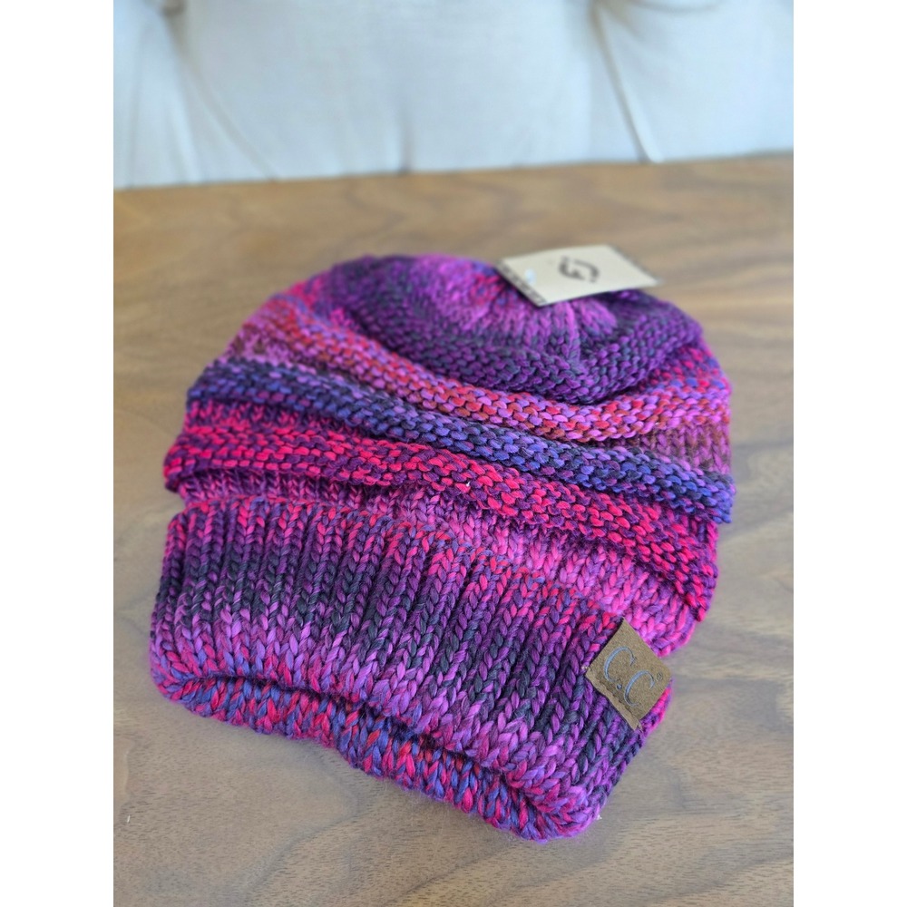 C.C Funky Junque multicolor slouchy knit beanie hat – NWT - Picture 2 of 4